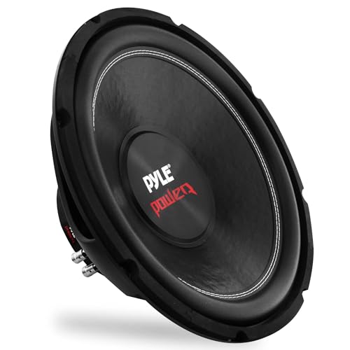 Pyle Caisson de Basse Voiture 38 cm 2000 W à Double Bobine 4 Ohm – Subwoofer Haut-Parleur de Graves pour Autoradio avec Cône en Papier, Suspension Mousse...