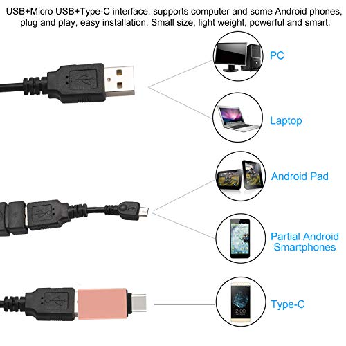 Loijon 7 MM Câmera Endoscópio 6 Lente LED Mini Filmadoras IP67 À Prova D Água Boroscópio USB Micro U