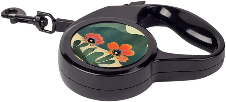 Flower Drawing Retractable Pet Leash - Beautiful Leash - Landscape Dog Leash - 118 inches