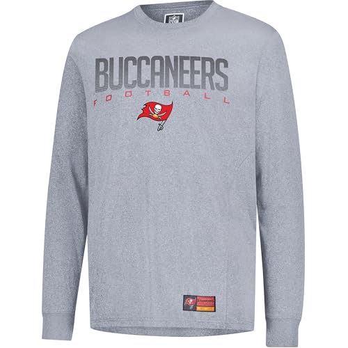 Ultra Game NFL Tampa Bay Buccaneers Mens Athletic Quick Dry Long Sleeve T-ShirtNFL Tampa Bay Buccaneers Athletic Quick Dry Long Sleeve T-Shirt, Large, Heather Gray, Heather Gray, L