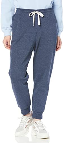 Amazon Essentials Women's French Terry Fleece Jogger Sweatpant (Available in Plus Size), Navy Heather, Medium