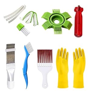 2 Pcs AC-reinigingsborstel,Vinreinigingsborstel | 6 In 1 Airconditioner Reinigingsgereedschap Kit, AC Ventilatieborstel Voor Huis, Blinde Reinigingsborstel Leling