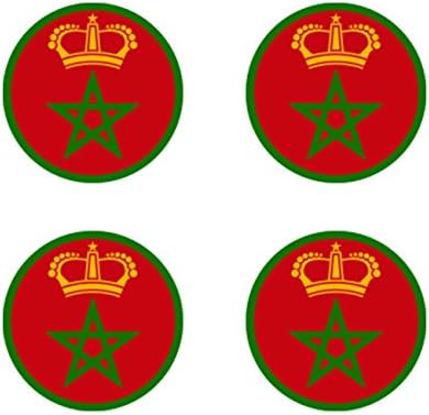4X - 1.5" Royal Moroccan Air Force Roundel Sticker Die Cut Decal FA Vinyl