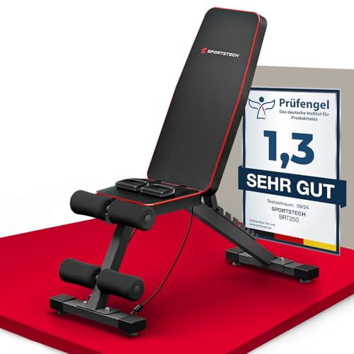 Sportstech BRT250 Hantelbank klappbar & verstellbar – Multifunktionale Fitnessbank für zuhause, 7 in 1 Schrägbank & Trainingsbank für Ganzkörpertraining, kompakt faltbar, bis 300 kg belastbar Sportstech BRT250 Hantelbank klappbar & verstellbar – Multifunktionale Fitnessbank für zuhause, 7 in 1 Schrägbank & Trainingsbank für Ganzkörpertraining, kompakt faltbar, bis 300 kg belastbar