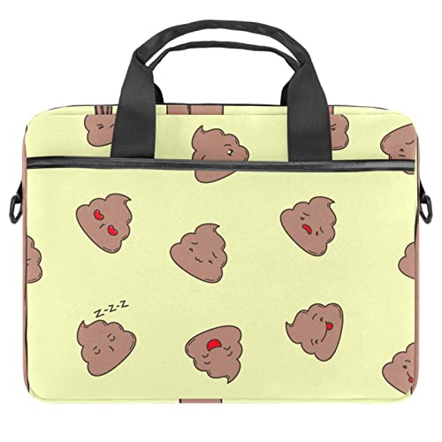 Sac à bandoulière pour ordinateur portable 13 à 14.5 pouces motif crottes original