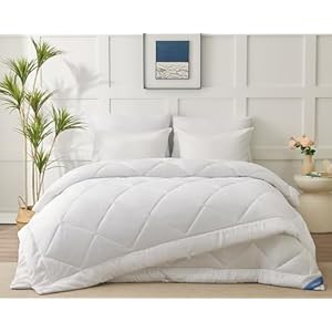 CozyLux Couette 4 Saisons 220×240-3 en 1（150g/m²+ 300g/m²= 450g/m²）, Couette Été Légère + Couette Mi-Saison = Couette Tempérée Chaud Hiver avec Boutons Pression, 240×220 Blanc