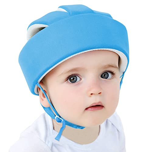 Ocanoiy Baby Helmet Toddler Children Headguard Infant Head Cushion Protective Harnesses Cap Soft Adjustable Kid Hat Head Protector (Blue)