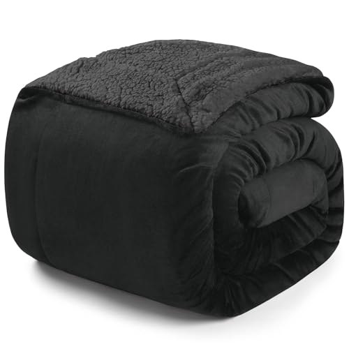 Blumtal Mantas Para Sofá Reversible De Sherpa Y Franela Suave - Manta Polar 100 Microfibra Extra Suave, Manta De Sofá, De Cama O De Sala De Estar, Negro, 220 X 240 Cm Blumtal Mantas Para Sofá Reversible De Sherpa Y Franela Suave - Manta Polar 100 Microfibra Extra Suave, Manta De Sofá, De Cama O De Sala De Estar, Negro, 220 X 240 Cm