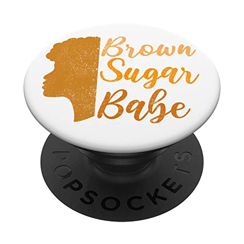 Brown Sugar Babe Melanin Black History Juneteenth pour femme PopSockets PopGrip Interchangeable