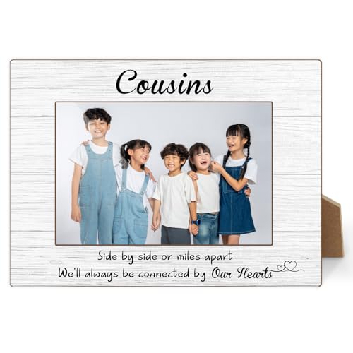 Cousins Picture Frame Side by Side or Miles Apart 4x6 Photo Frame Birthday Gifts Long Distance Gift for Cousins Tabletop Picture Frames for Home Living Room Desk Decor-11