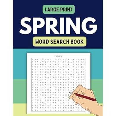 Spring Word Search Book: Large Print Puzzles for Adults and Seniors