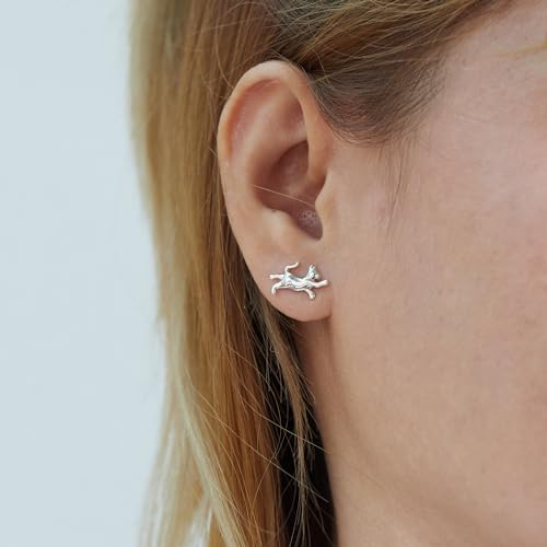 Boma Jewelry Sterling Naughty Clawing Cat Stud Earrings2