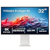 AtomFun Monitor 6K, Pantalla IPS 6K de 32 Pulgadas (6144 × 3456), YOGAES ProSight, Cuerpo y Base de aleación de Aluminio, HDR 600, 450 CD/m², Altura Ajustable,2000:1