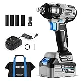 Impact Wrench: DEKOPRO Cordless Impact Wrench 1/2 inch Impact Driver Brushless Motor Impact Gun High Torque 295 ft lbs (400N.m) with 4.0A Li-ion Battery and Fast Charger