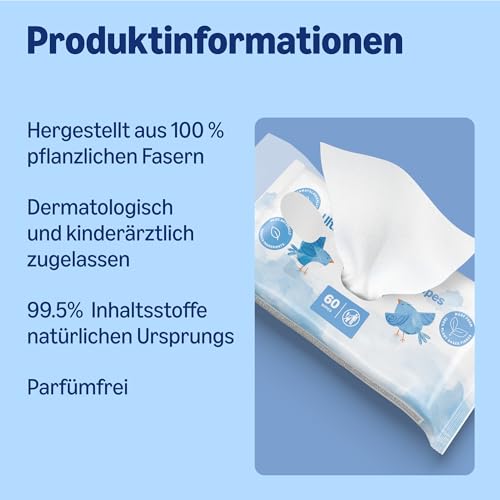 by Amazon Ultra Sensitive Babyfeuchttücher 1080 Tücher, unparfümiert, 18 Packungen à 60 Stück 3
