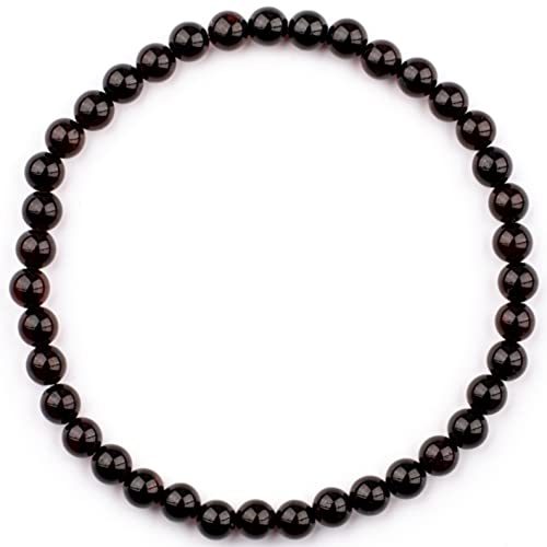 Image of Amber Culture Amber Stretch Bracelet - Handmade 5mm Beads 100% Baltic Natural Baltic Amber Stone - Unisex with Gift Box Multiple Colors