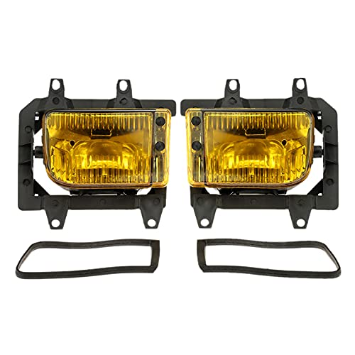 Diewu Paire de phares antibrouillard avant gauche et droit en plastique transparent pour BMW E30 Série 3 1985-1993