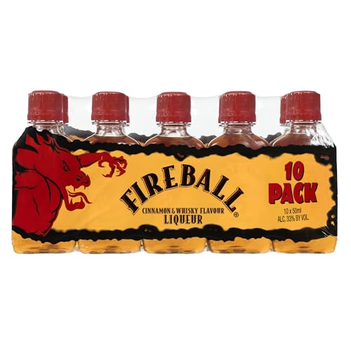 Fireball Likör Blended With Cinnamon und Whisky (10 x 0.05 l)