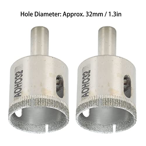 Kit de 2 brocas sierra de diamante 32mm para vidrio miniatura 2