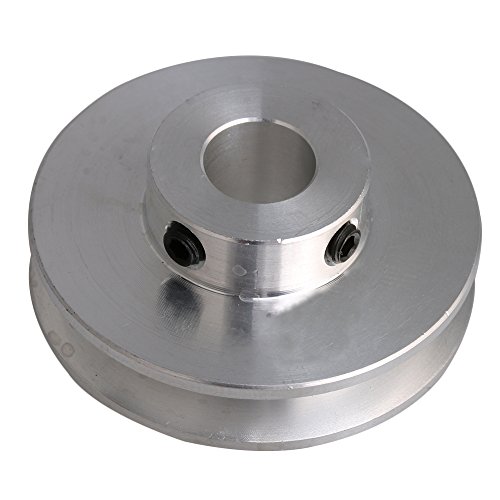 Bqlzr 41X16X10Mm Silver Aluminum Alloy Single Groove 10Mm Fixed Bore Pulley For Motor Shaft 3-5Mm Pu Round Belt #TOP3