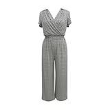 Faux wrapped relaxed wide legs jumpsuit