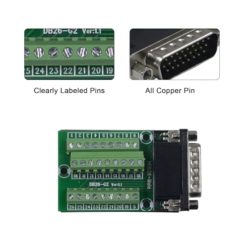 Adaptador DB26 macho para montaje PCB con mat aislante miniatura 6