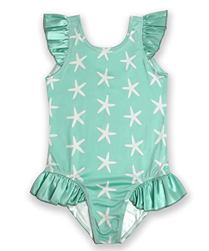 Luouse Toddler Girls Swimsuit Ruffle-Accent One Piece Beach Suits, Elegant Ruffle Kids Swimsuits, Fishstar 7-8 T #TOP4