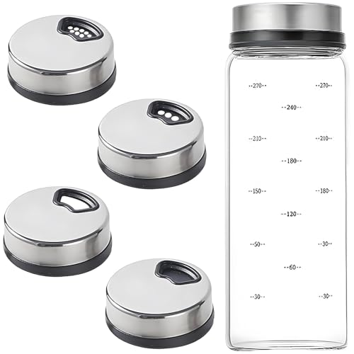 Salt Shaker, 300ml Salt Shaker with Lid, Salt Dispenser Seasoning Dispenser for Kitchen, Dining Table, or Creative DIY Projects, 15 * 6cm Seasoning Shaker