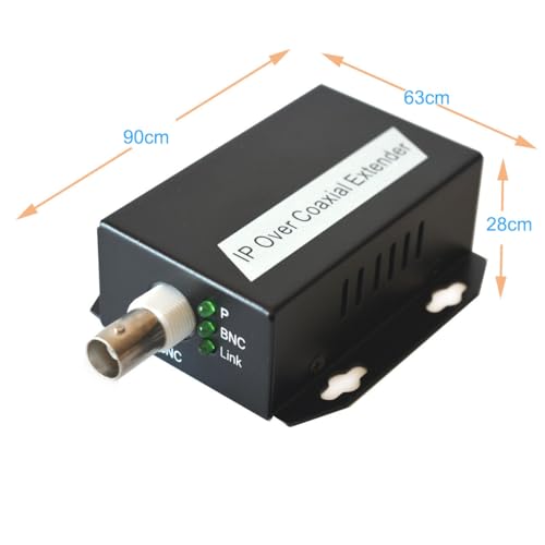 Image of IP Ethernet Over Coax Converter Data Transmission Over Regular RG59 Coaxial Cable Up to 1650ft for Upgrading Analog Surveillance System to IP Surveillance System