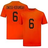 Jeremiah OWUSU KORAMOAH Orange 6# for Mens/Womens/Kid Football T-Shirt No Brand/Logos 100% Cotton