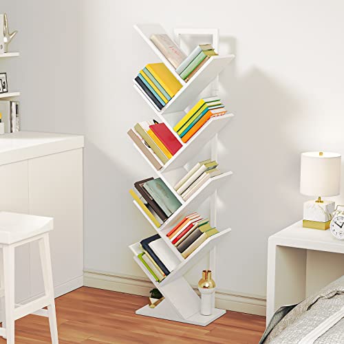 HOOBRO Bücherregal, Standregal in Baumform, bodenstehendes Bücherregale mit 9 Ebenen, Bücherregal für das Heimbüro… – Ansicht 4