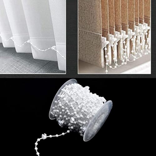 Cadena para cortinas verticales de plástico blanco y accesorios de placa inferior ajustable 6