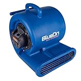 BlueDri Max Storm 35 1/3 HP 2900 CFM Air Mover Blower Floor Fan for Industrial Water Damage Flood Restoration Carpet and Floor Drying Blower Fan, Blue, BD-MS35