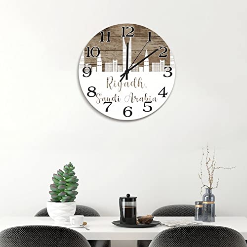 Horloge murale en bois Riyadh 38 cm pour eviter les murs vides du salon