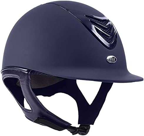 IRH Horseback Riding Safety Ergonomic Washable Rear Side Ventilation Equestrian IR4G Helmet, Matte Navy w/Gloss Navy Vent, X-Large