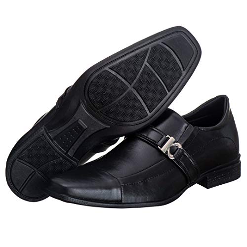 Sapato Social Adulto Masculino Calce Fácil - AS255 Cor: Preto;Tamanho: 40