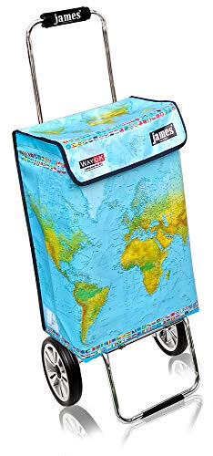 James® Einkaufstwagen Design WAYOK Deluxe, moderner Einkaufstrolley, bunter Lifestyle Trolly, Rollkoffer, 40kg Tragkraft…