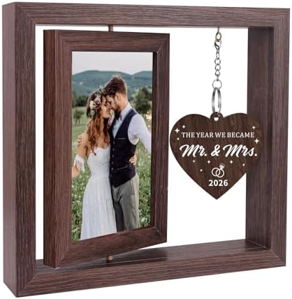 Boiveco Wedding Gifts for Couples 2026, Mr and Mrs Gift Picture Frame 4x6, Wedding Ideas for Newlyweds Engagement Gifts for Couples Just Married Newly Engaged Bridal Shower Gift for Bride