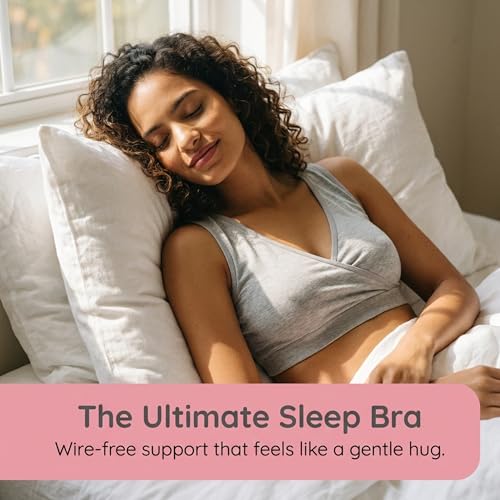 Image of The Mom Store Women's Cotton Maternity and Nursing Sleep Bra Sweat Resistant Convenient Feeding-Combo Pack