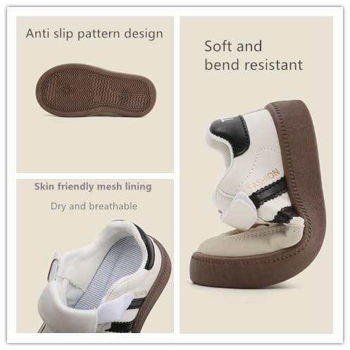 Kids Sneakers for Boys and Girls with Hook and Loop Closure, Lightweight Casual School Shoes, Anti-Slip Rubber Sole, Breathable Walking Trainers2