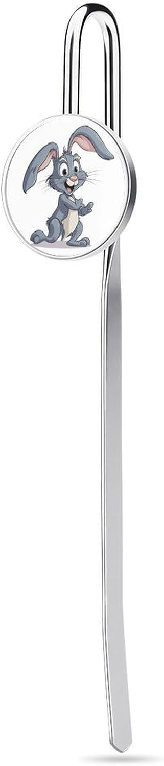 Hopping Rabbit Bookmark with Hanging Charm Metal Book Mark Book Page Holder for Reading Lovers, Teacher Appreciation Gifts Valentine Mother’s Day Christmas Birthday Gift for Women Book Lovers