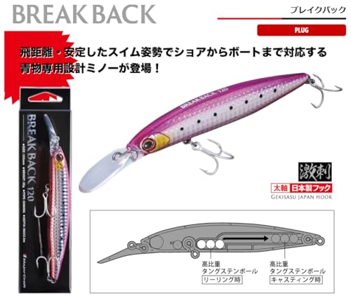 メジャークラフト BREAKBACK120 ブレイクバック #9エッジオレンジ 2枚目