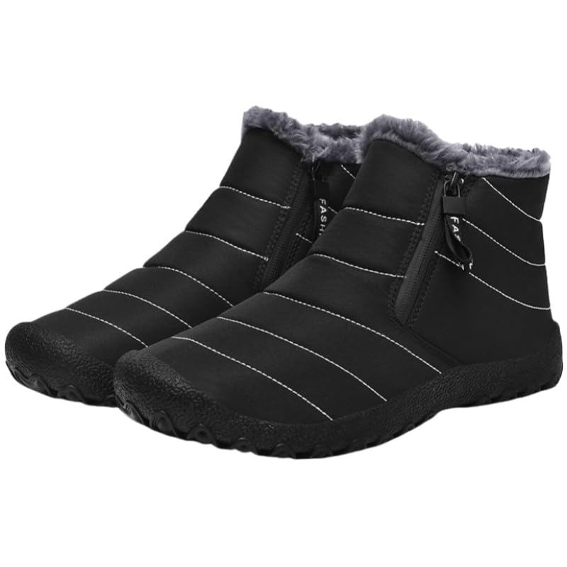 Men's winter large-sized sports shoes - high-top with fleece lining and thick padding for warmth. Outdoor snow boots.