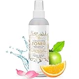 Natural & Organic Face Toner Spray - Extra Nourishing & Hydrating Natural Facial Mist with Witch Hazel, Apple Cider Vinegar, Rose Water for Dry, Oily, Acne Prone Skin Balance pH 8oz Era-Organics