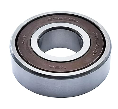 Nsk Bearings (2 Pack) 6203-2RS 6203DDU 6203VV Bearings 17X40X12MM Pressed Steel Cage,Deep Groove Ball Bearings