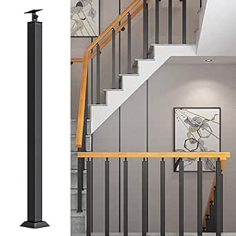 Durable 100cm Silver Square Metal Stair Balusters for Indoor Stairs ...