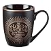 Christian Encouragement Gifts for Men - Matte Black Coffee Mug w/Metallic Font Scripture Verses "The Lord is with Me" Jeremiah 20:11 - 12oz Stoneware Mug, Christian Cup w/Handle