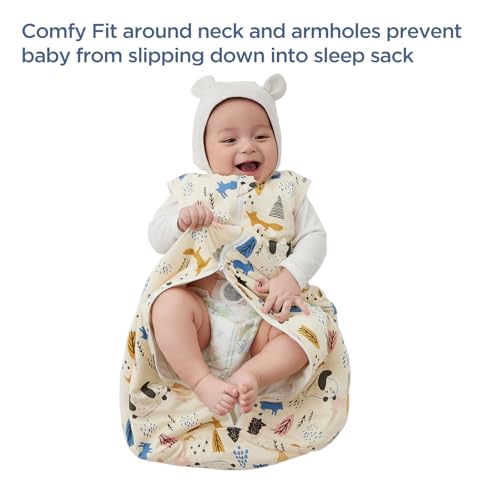 Image of Duomiaomiao 2.5 TOG Baby Sleep Sack 100% Cotton Winter Baby Wearable Blanket, Warm Quilted Comfy Toddler Sleeping Bag