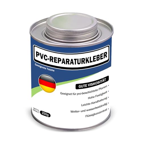 Gewebeplanenkleber Quellschweißmittel für Weich-PVC, 235ml Wasserbeständig Transparent PVC Kleber für LKW-Planen, Bootsplanen, Zelte, Ideal für Außenbereich