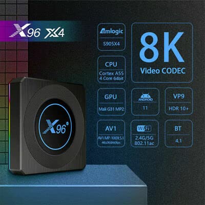 RKTech X96 X4 8K HD Mini Pc Box 4GB RAM 64GB ROM Amlogic S905X4 Android 11.0 Dual WiFi 2.5G + 5G 1000M Ethernet Bluetooth 4.1 2022 Latest 8K HD Mini PC Box - Image 3